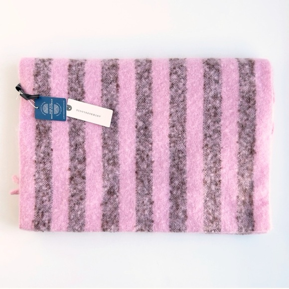 Anthropologie Accessories - Anthropologie Brushed Woven Scarf: Vertical Stripe Edition in Pink Combo